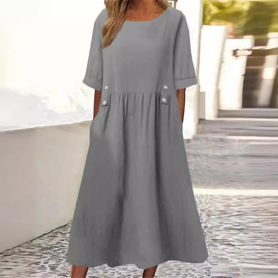 Helene | Summer Cotton-Linen Dress