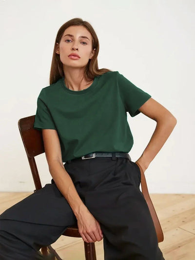 Lena | Cotton Basic Oversized T-shirt