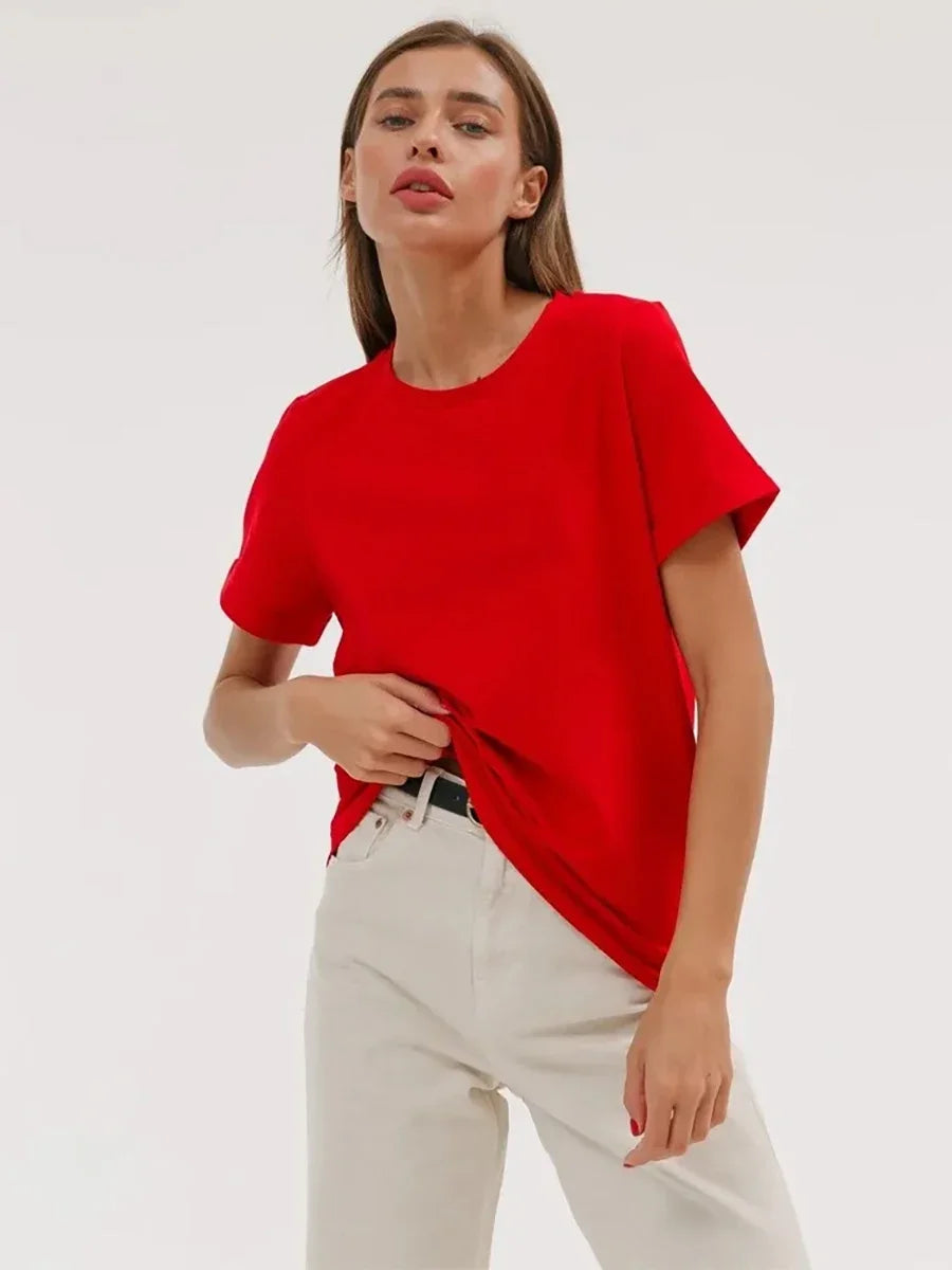 Lena | Cotton Basic Oversized T-shirt