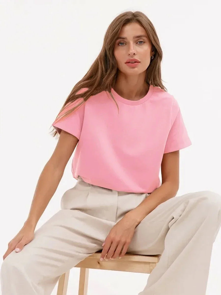 Lena | Cotton Basic Oversized T-shirt