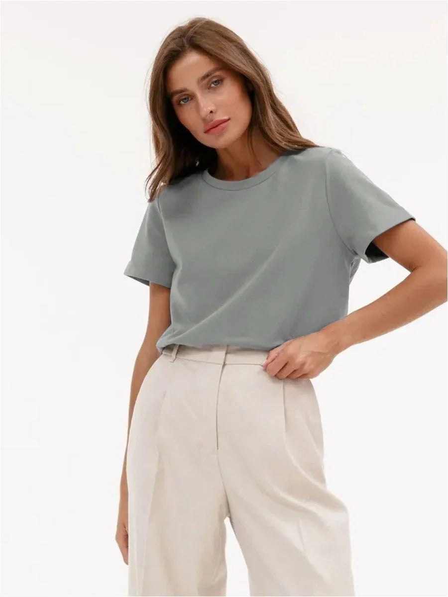 Lena | Cotton Basic Oversized T-shirt