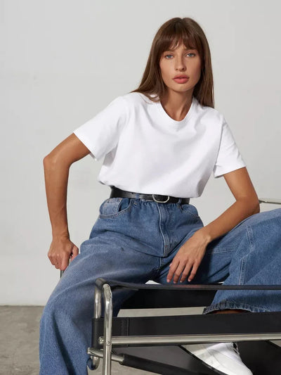 Lena | Cotton Basic Oversized T-shirt