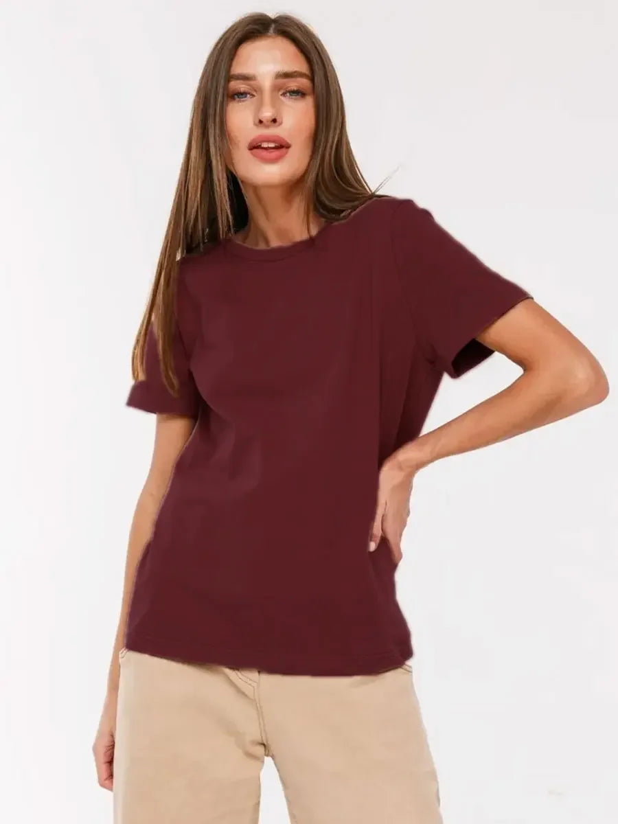 Lena | Cotton Basic Oversized T-shirt