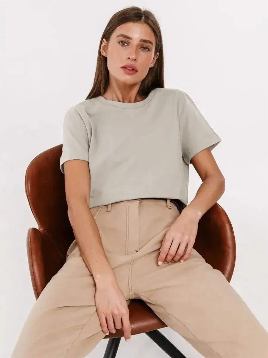 Lena | Cotton Basic Oversized T-shirt