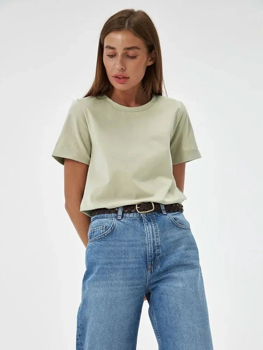 Lena | Cotton Basic Oversized T-shirt