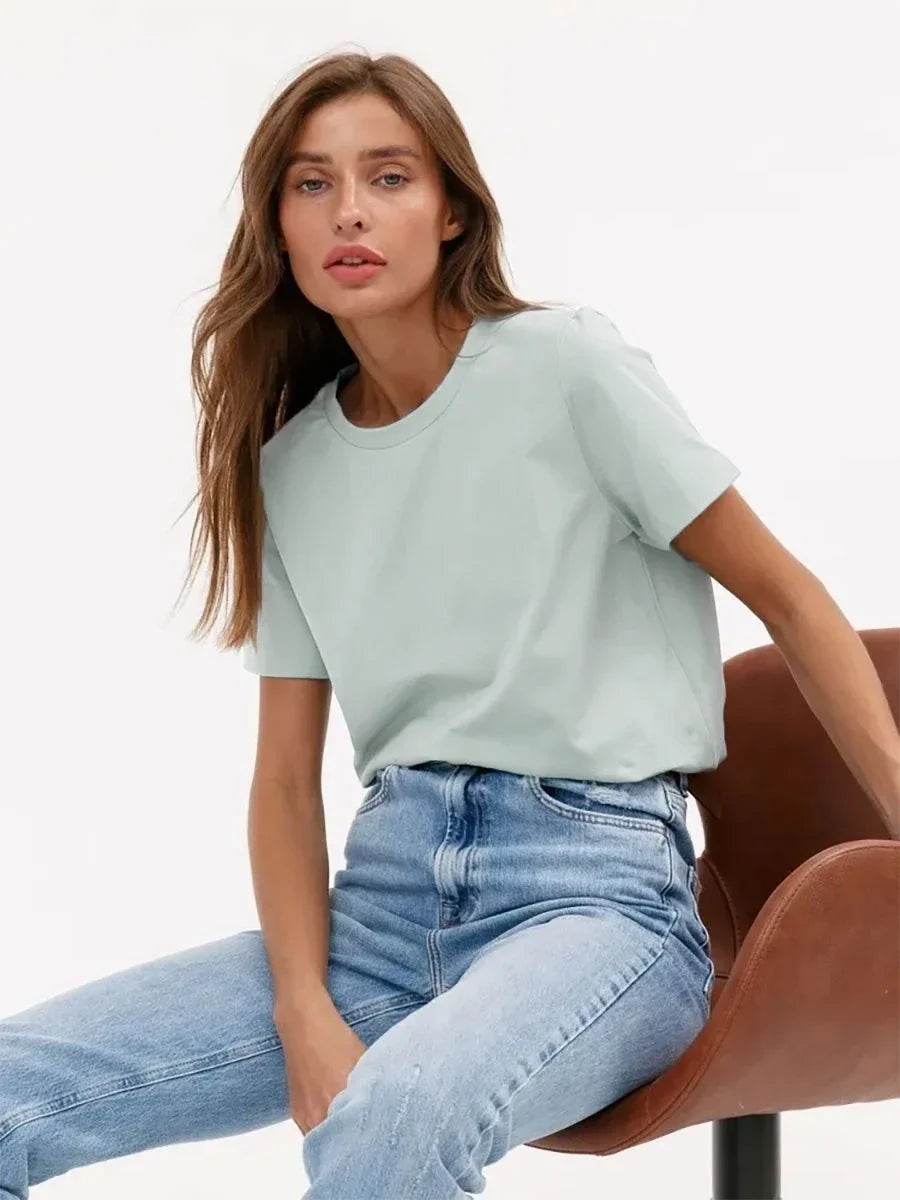 Lena | Cotton Basic Oversized T-shirt