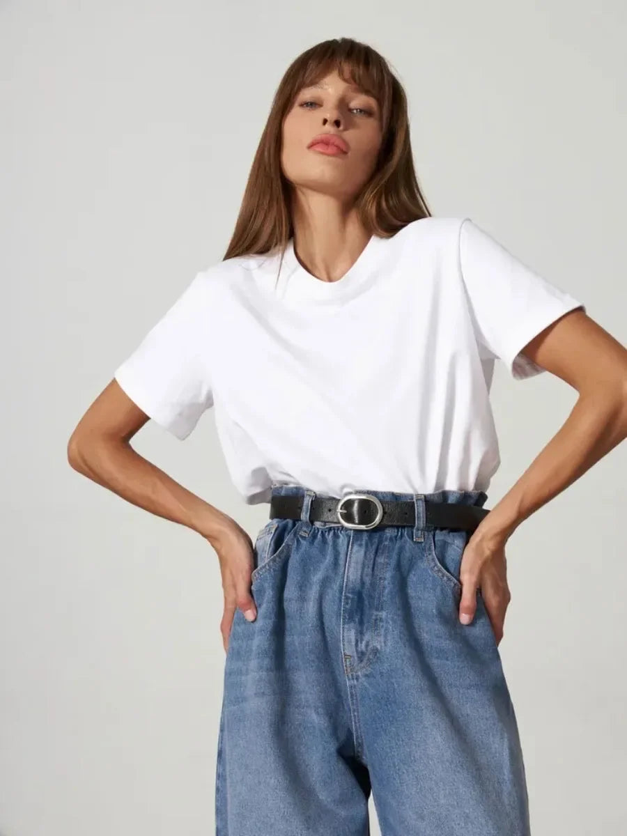 Lena | Cotton Basic Oversized T-shirt