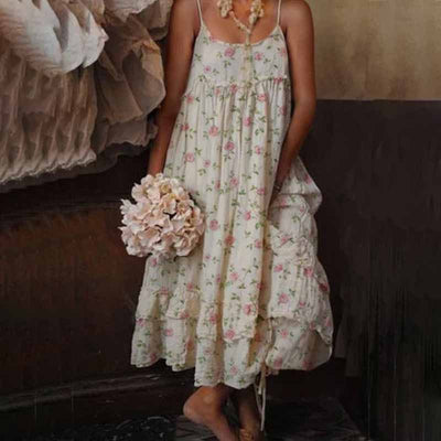 Barbara Flower Maxi Dress - Ubesværet elegance